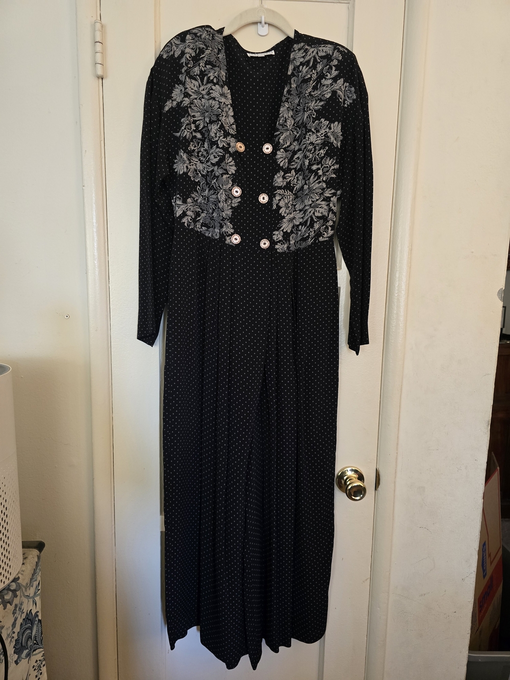 Laundry By Shelli Segal Black Jumpsuit with Floral Print